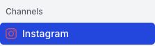 WinkSend sidebar with Channels and Instagram selected